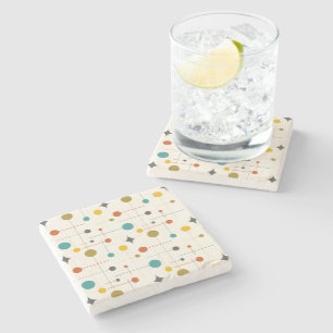 Posavasos De Piedra Patrón moderno del Siglo Medio