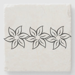 Posavasos De Piedra Patrón moderno estilizado gris plateado de moda