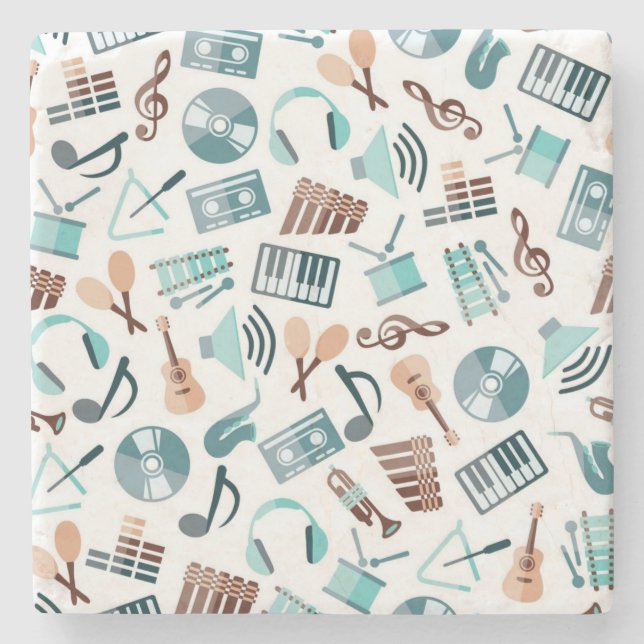 Posavasos De Piedra Patrón musical (Anverso)