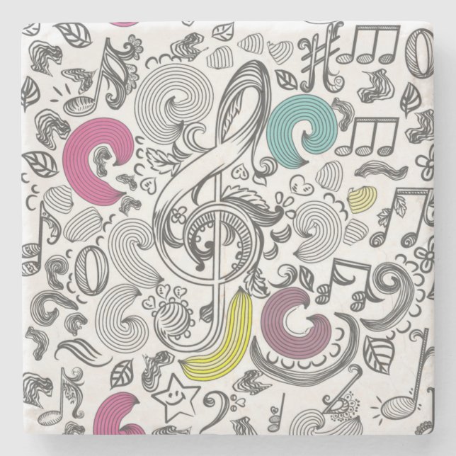 Posavasos De Piedra Patrón musical (Anverso)