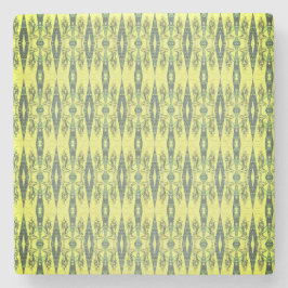 Posavasos De Piedra Patrón negro y amarillo