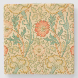 Posavasos De Piedra Patrón rosa y Rosa (por William Morris)