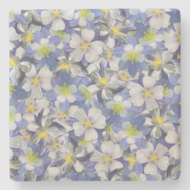 Posavasos De Piedra Patrón sin costura de Columbines