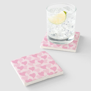 Posavasos De Piedra Patrón sin problemas de los corazones bonitos
