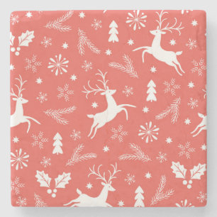 Posavasos De Piedra Patrón sin problemas de Navidades festivos