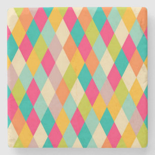 Posavasos De Piedra Patrón vintado Harlequin