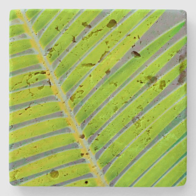 Posavasos De Piedra Patrones de palmas (Anverso)