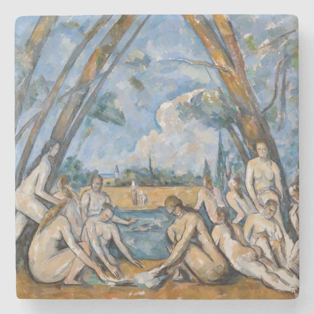 Posavasos De Piedra Paul Cezanne - Los grandes bañistas (Anverso)