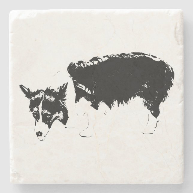 Posavasos De Piedra Pausa de prueba de gusto (Anverso)