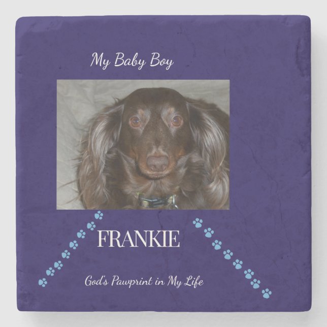 Posavasos De Piedra Pawprint Blessing  (Anverso)