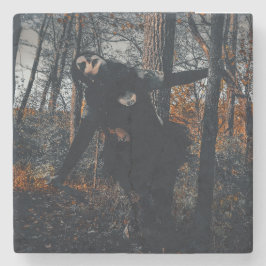 Posavasos De Piedra Payaseando En El Bosque