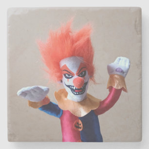 Posavasos De Piedra Payaso cobarde colorido