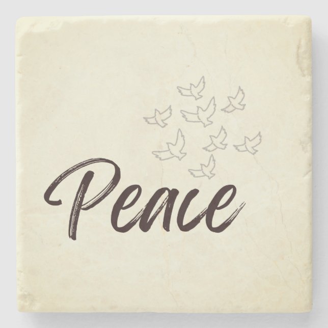 Posavasos De Piedra Peace Coaster (Anverso)