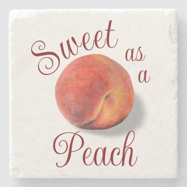 Posavasos De Piedra Peach Stone Coaster (Anverso)