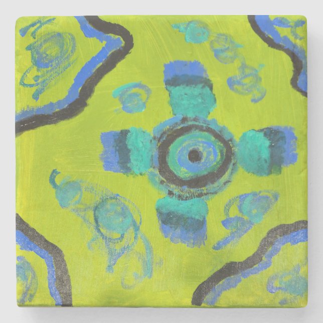 Posavasos De Piedra Peacock (Anverso)