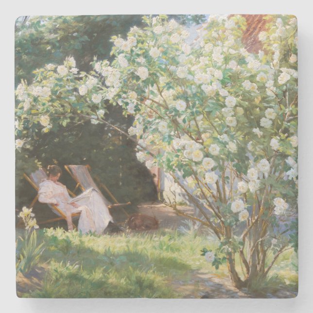 Posavasos De Piedra Peder Severin Kroyer - Rosas (Anverso)