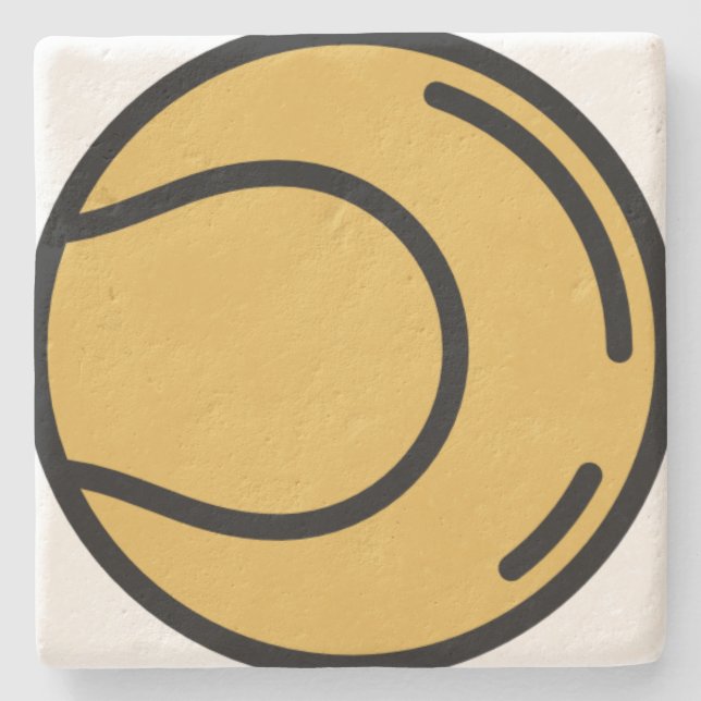 Posavasos De Piedra pelota de tenis (Anverso)