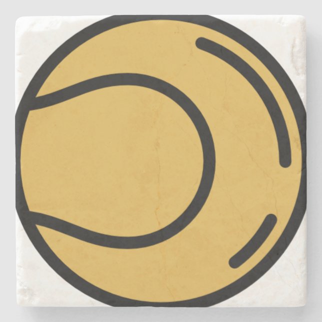 Posavasos De Piedra pelota de tenis (Anverso)