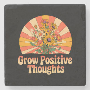 Posavasos De Piedra Pensamientos positivos de crecimiento - Floral Ins