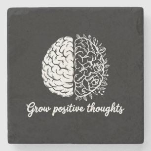Posavasos De Piedra Pensamientos positivos de crecimiento - Inspirador