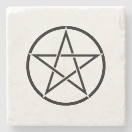 Posavasos De Piedra Pentáculo de Wiccan (Pentagram)