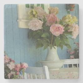 Posavasos De Piedra Peonies victorianos - Viñetería de Martha