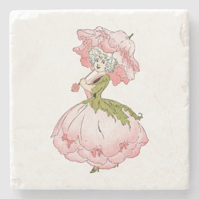 Posavasos De Piedra Peony Lady Stone Beaster Coaster (Anverso)