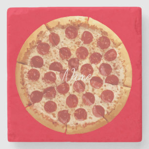 Posavasos De Piedra Pepperoni Pizza Thunder_Cove