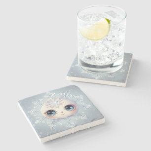 Posavasos De Piedra Pequeño copo de nieve 1
