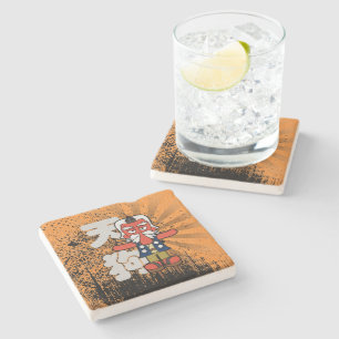 Posavasos De Piedra Pequeño Daitengu Yokai Grunge