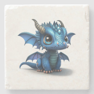 Posavasos De Piedra Pequeño Dragón