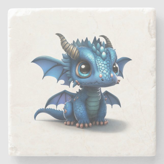 Posavasos De Piedra Pequeño Dragón (Anverso)