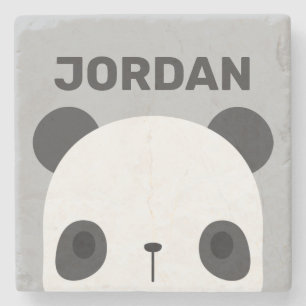 Posavasos De Piedra Pequeño oso oso panda con nombre personalizado