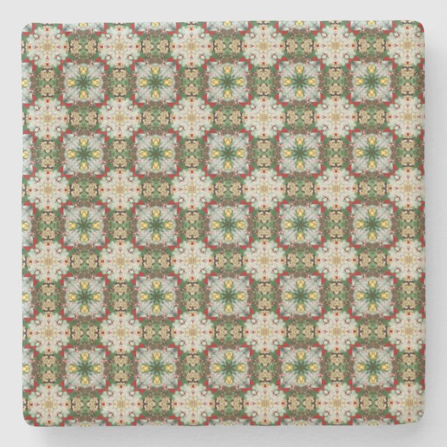 Posavasos De Piedra Pequeño patrón de campanas de Navidades (Anverso)