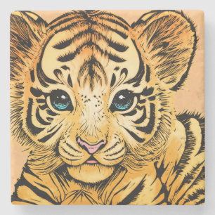 POSAVASOS DE PIEDRA PEQUEÑO TIGRE
