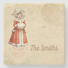 Posavasos De Piedra Pequeños Navidades Personalizados de Caroleros de 