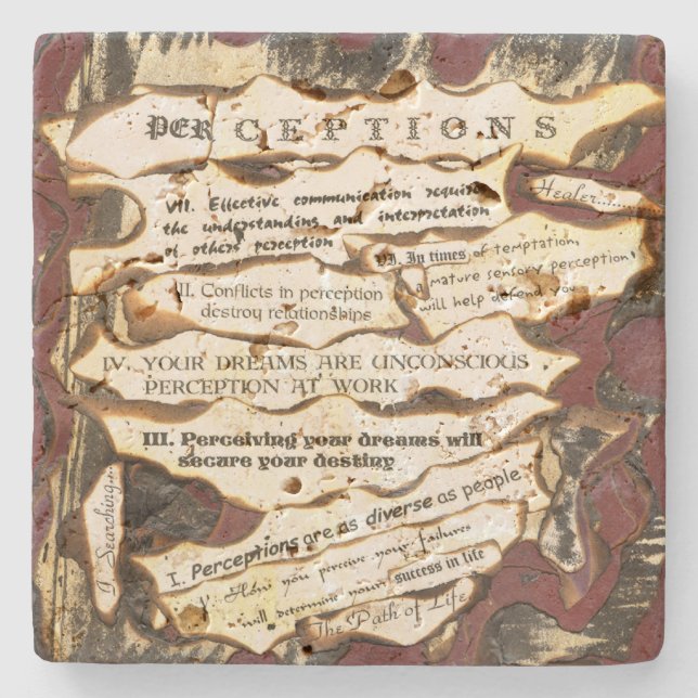 Posavasos De Piedra Percepciones (Anverso)