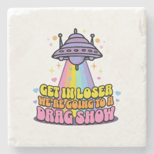 Posavasos De Piedra Pérdete vamos a arrastrar y mostrar OVNI