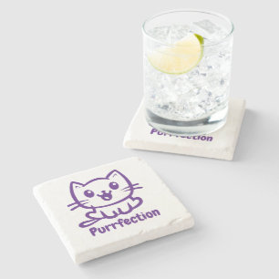 Posavasos De Piedra Perfección, Gato Anime Muy Lindo
