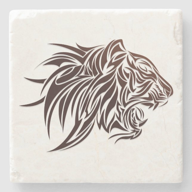 Posavasos De Piedra Perfil de tigre (Anverso)
