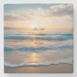 Posavasos De Piedra "Permanecer Y Saber Que Soy Dios" Amanecer