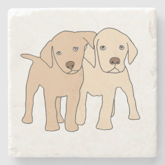 Posavasos De Piedra Perritos Labrador Cachorros por RetroCharms