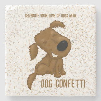 Posavasos De Piedra Perro Confetti Shedding Perro