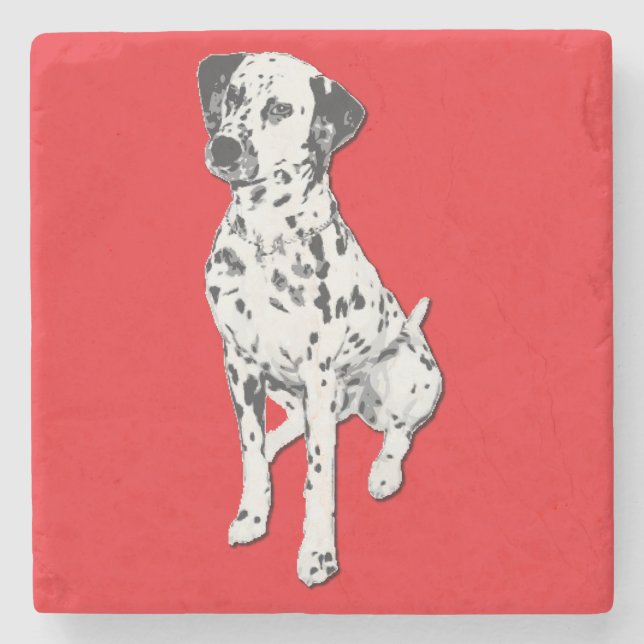 Posavasos De Piedra Perro dálmata Sparky (Anverso)