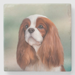 Posavasos De Piedra Perro de aguas de rey arrogante Charles del perro