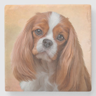 Posavasos De Piedra Perro de aguas de rey arrogante Charles del perro