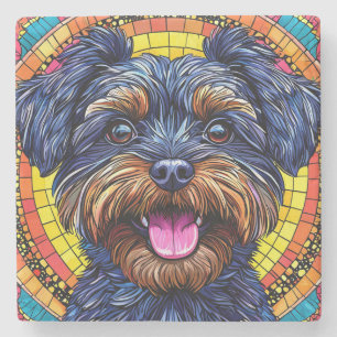 Posavasos De Piedra Perro de dibujos animados lindo