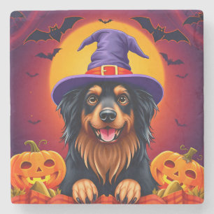 Posavasos De Piedra Perro de Halloween adorable