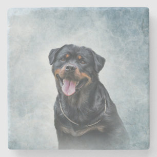 Posavasos De Piedra Perro de Rottweiler