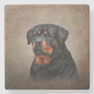 Posavasos De Piedra Perro de Rottweiler